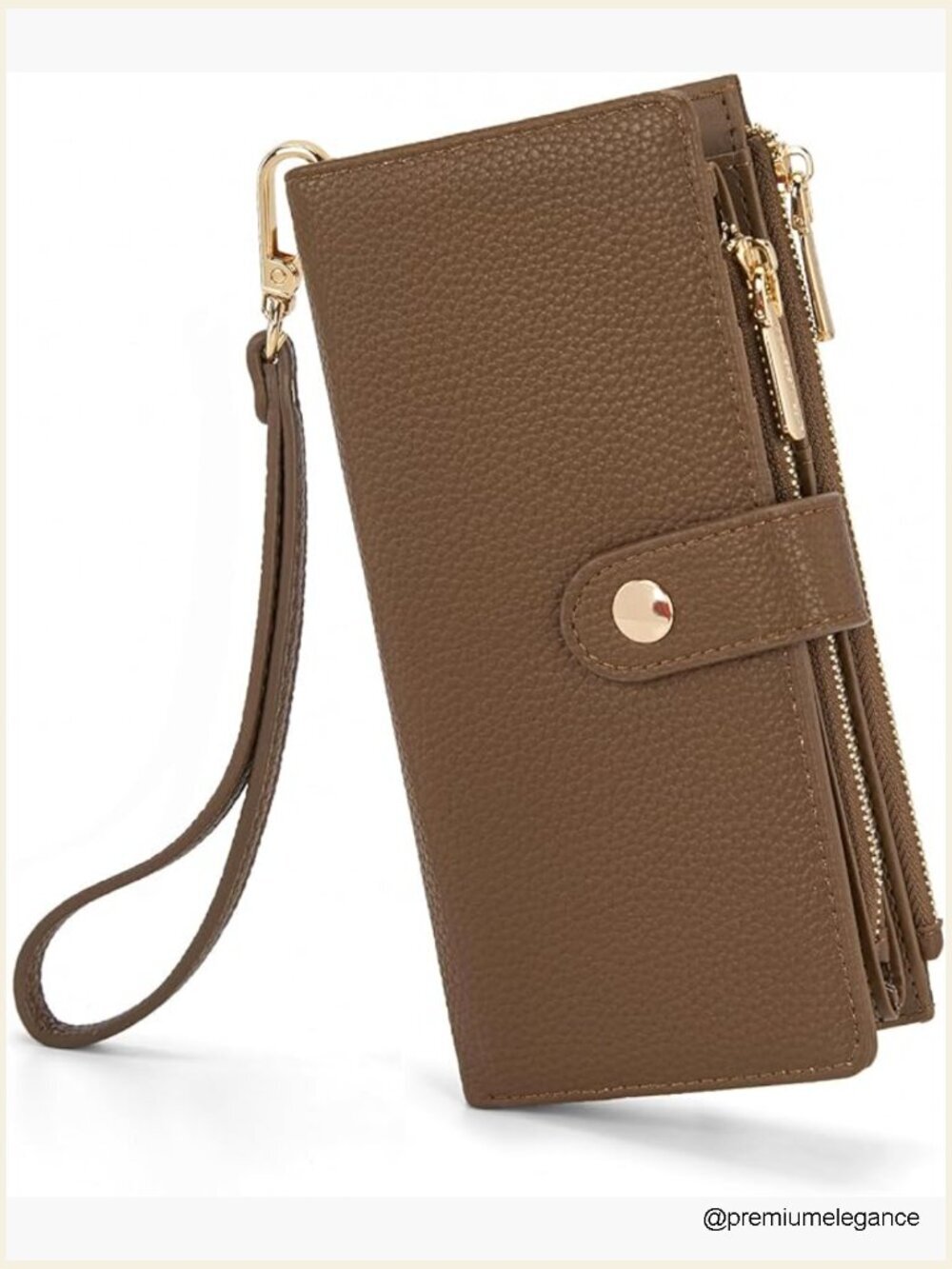 Bifold Wristlet Wallet RFID Blocking Large Capacity Clutch with Phone Pocket